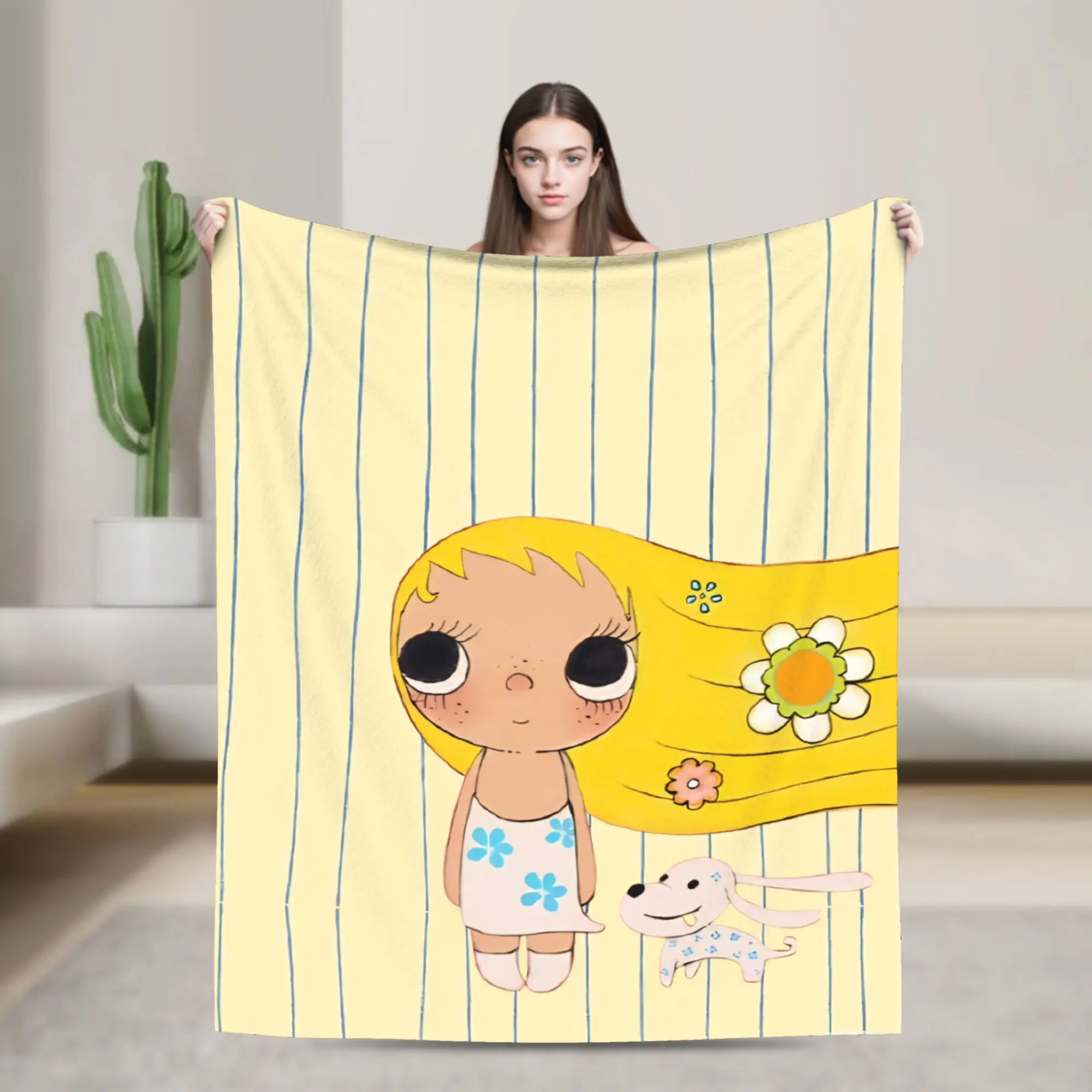 YUY & Dog Blanket Cover Xiaoyu  Flannel Throw Blankets Bedding Couch Personalised Soft Warm Bedsprea,
