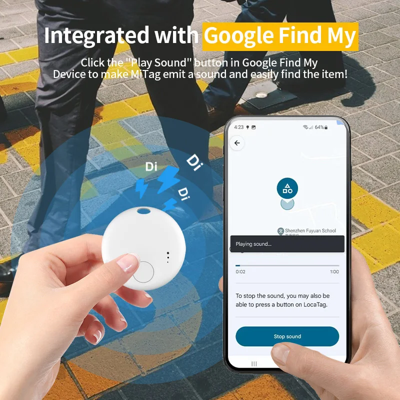 Android Air tags GPS Tracker Bluetooth Locator Smart Tag Google Find My Device Search Tracking Global Positioning Item Finder - Image 4