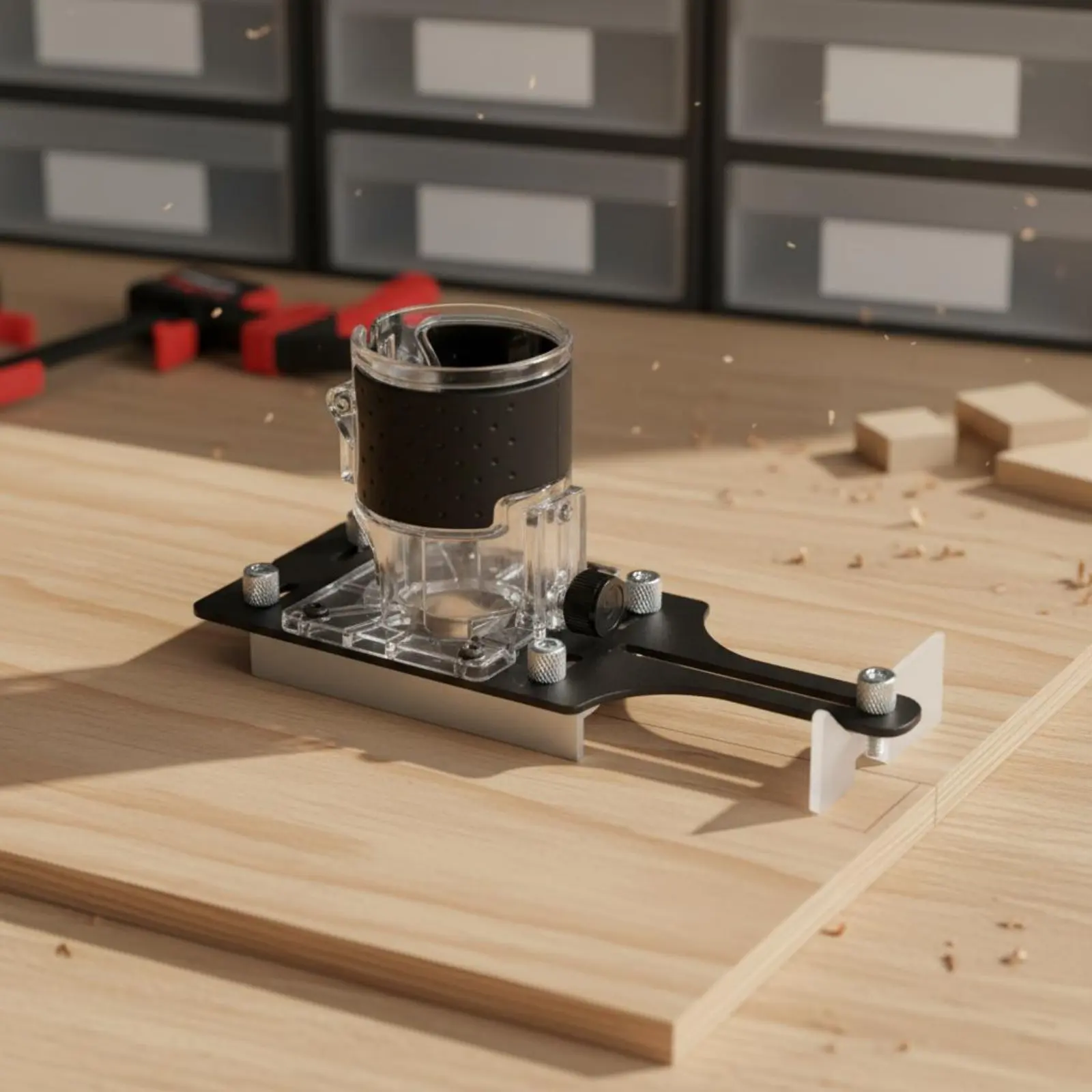 

Slotting Router Jig Dual Function Slotting Jig Router Positioning Bracket Thickened Plate Woodworking Accessory Easy to Use