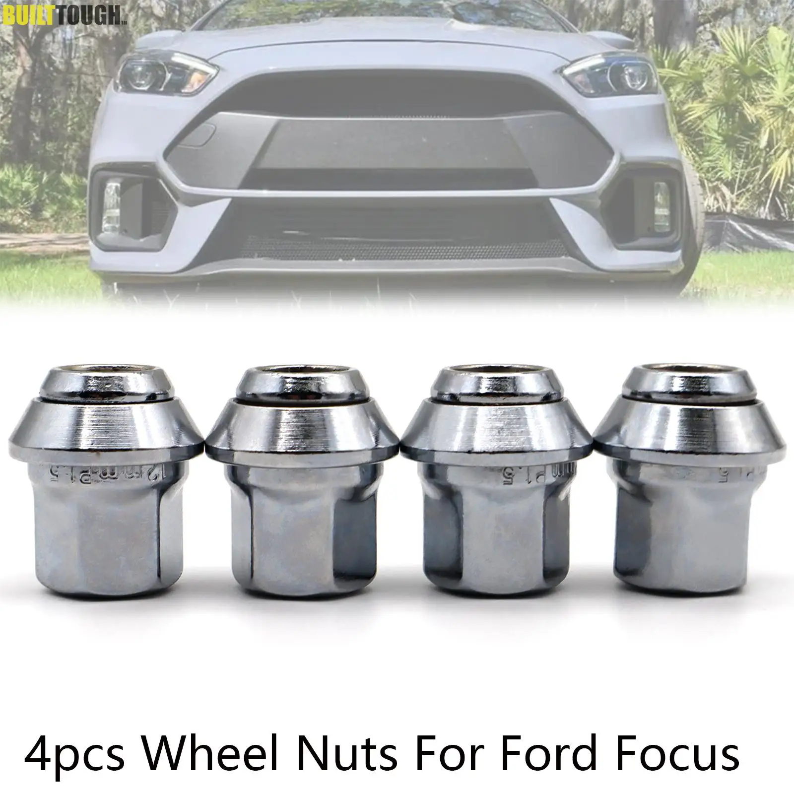 4pcs Car Alloy Wheel Nuts M12× 1.5 19mm Hex For Ford B-Max Fiesta Focus Kuga Mondeo MK4 MK5 MK6 MK7 MK8 Truck Wheels Tyres Parts