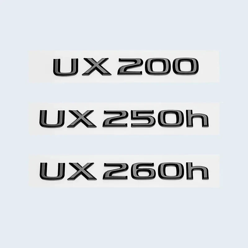 Glossy Black 3D ABS Letters Number UX200 UX250h UX260h HYBRID Emblem For Lexus Car Trunk Logo Sticker Badge Accessories