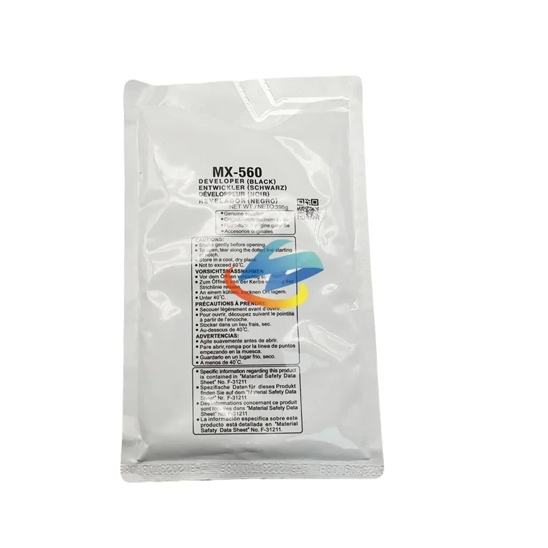 1PCS MX560 MX565 High Stable Developer Powder Compatible for Sharp MX560nv MX 560 MX 565 High Quality Developer BK/395g