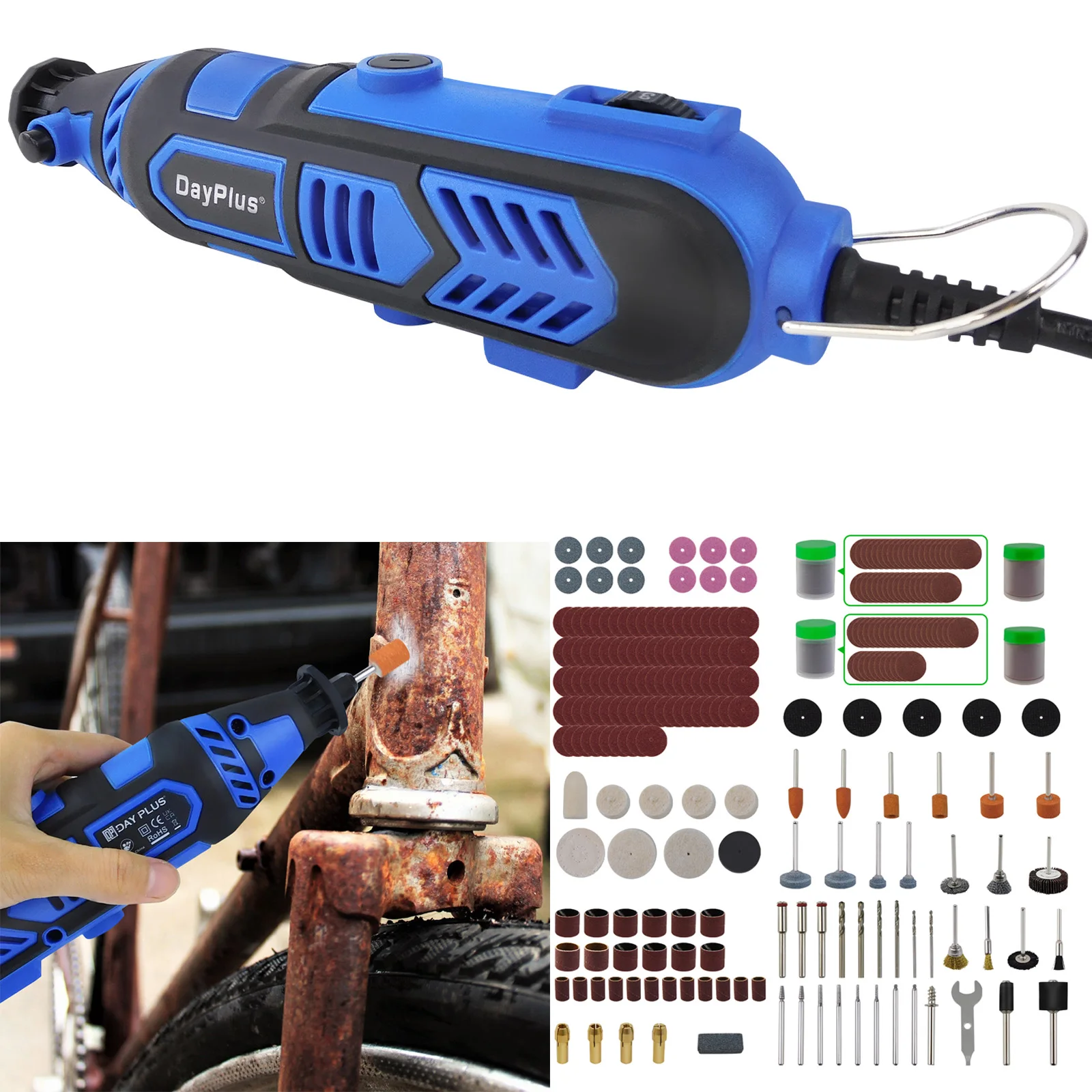 135w Multi Tool 252PCS Set Accessory Set Kit Dremmel Drill Sand Grinder Polisher Grinding Cutting Polishing Hobby Drill Tool