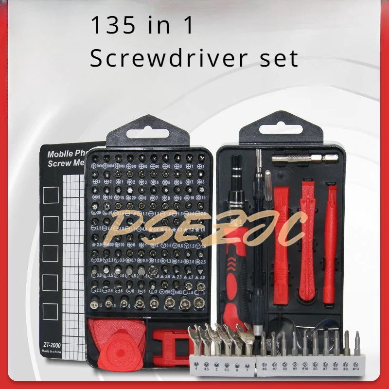 

135 in 1 Screwdriver Set, Precision Chrome Vanadium Steel Screwdriver Multifunctional Mobile Phone Disassembly Tool