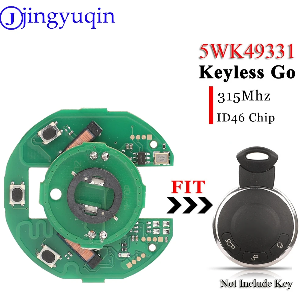 

jingyuqin 5WK49331 Keyless Go Remote Car Key Board Fob 315MHz ID46 Chip For BMW MINI Cooper Cabrio Clubman Countryman Coupe