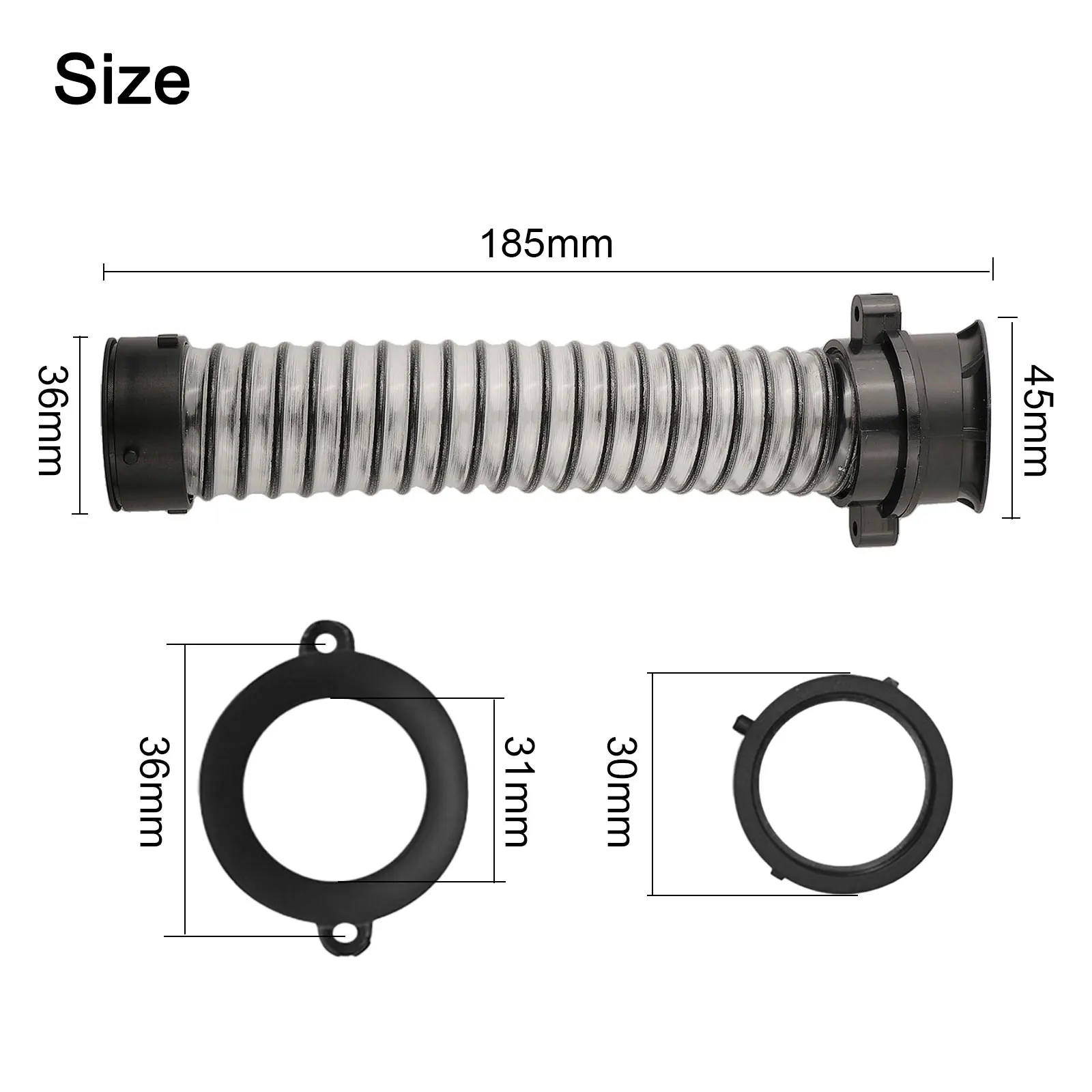 1pcs Sewage Hose For Bissell 4st Generation Floor Scrubber Vacuum Threaded Pipe Sweeping Machine Replacement Accessories