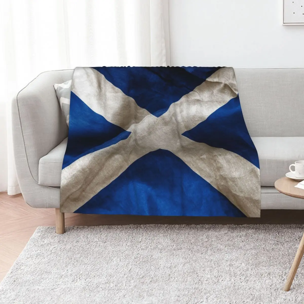 Scottish Flag Throw Blanket Warm Cozy Throw Blanket for Living Room Couch