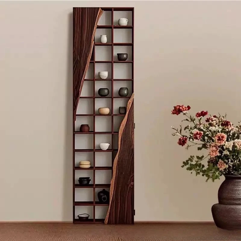 

Living room decorative storage rack porcelain tea set shelf floor bookshelf