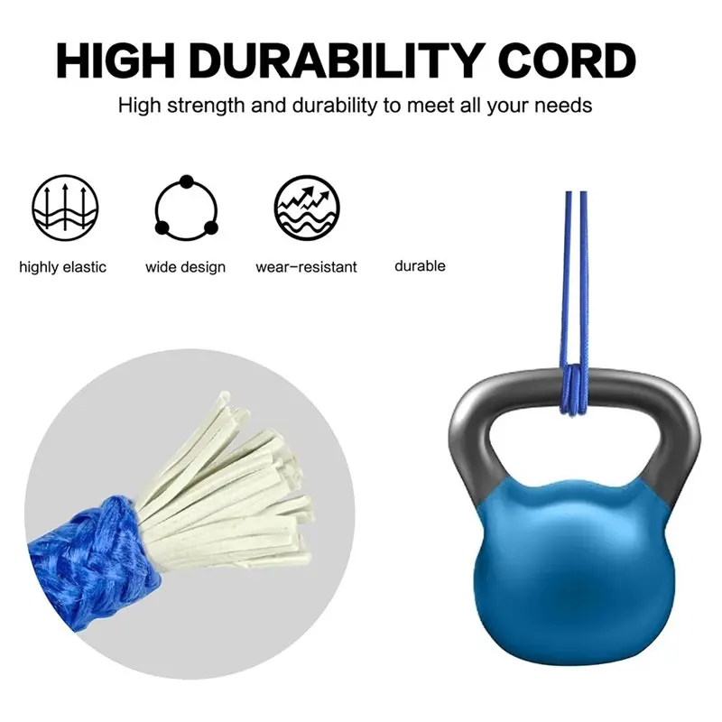 Corde elastiche da campeggio ABLK 30 pezzi Set di corde assortite premium in barattolo con 4 clip, 6 elastici ed uso incluso con palla