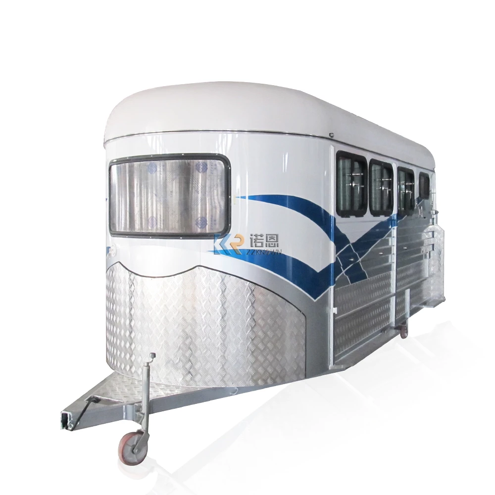 Horse Trailer Standard Angle Load Hot Sale 3 Horse Transport Trailer Excellent Made In China Luxury Style