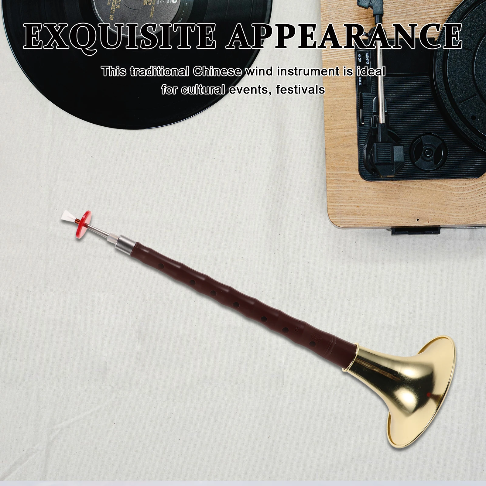 

1 set Resin Suona Wind Instrument Practice Kit ABS Material Design Suitable Beginners Traditional Music Plastic Horn