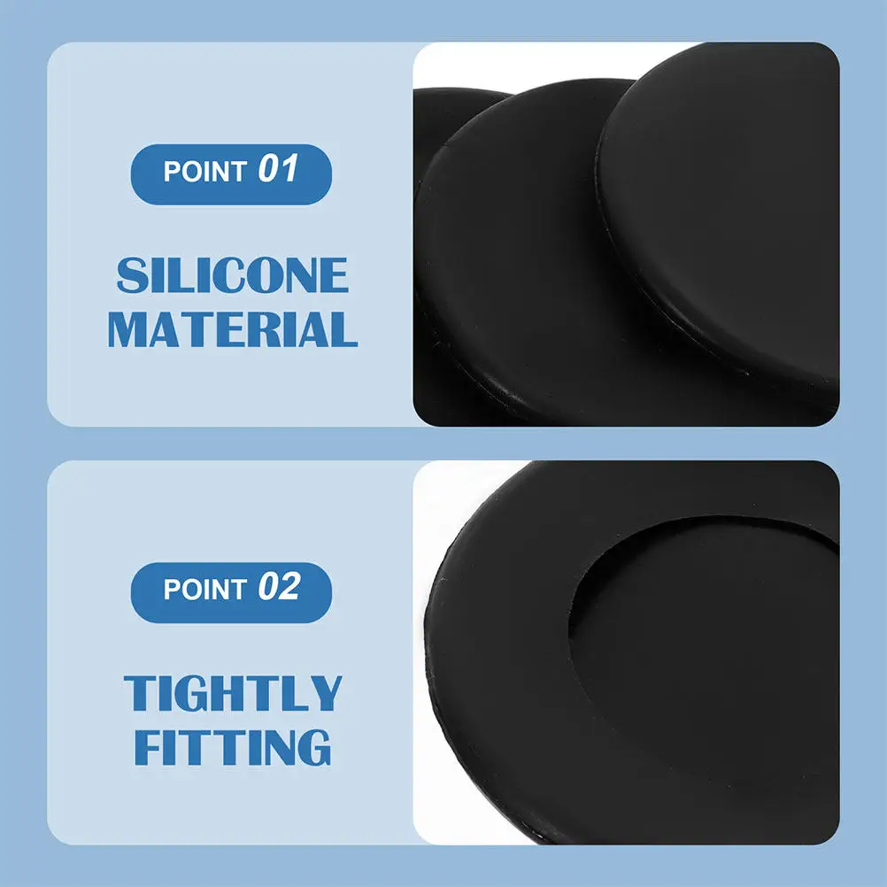 10Pcs Black Silicone Stethoscope Protective Covers Soft Ear Tips Diaphragm Replacement Parts Supply for Doctors Nurses
