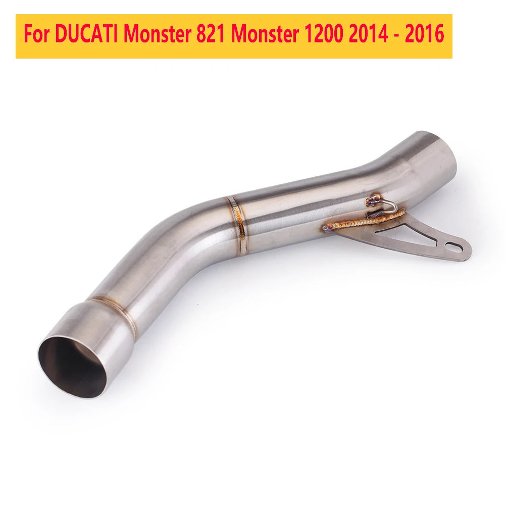 51 MM Auspuff Motorrad Escape Mittleren Link Rohr Verbinden Auspuff Schalldämpfer Für DUCATI Monster 821 Monster821
