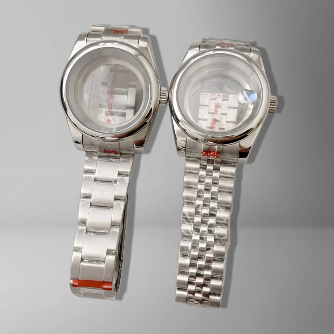 

36mm 39mm Watch Case Bracelet Kit NH35 Case for Datejust Nh35 Nh36 Nh34 Movement 28.5mm Dial Sapphire Glass Case and Strap Set