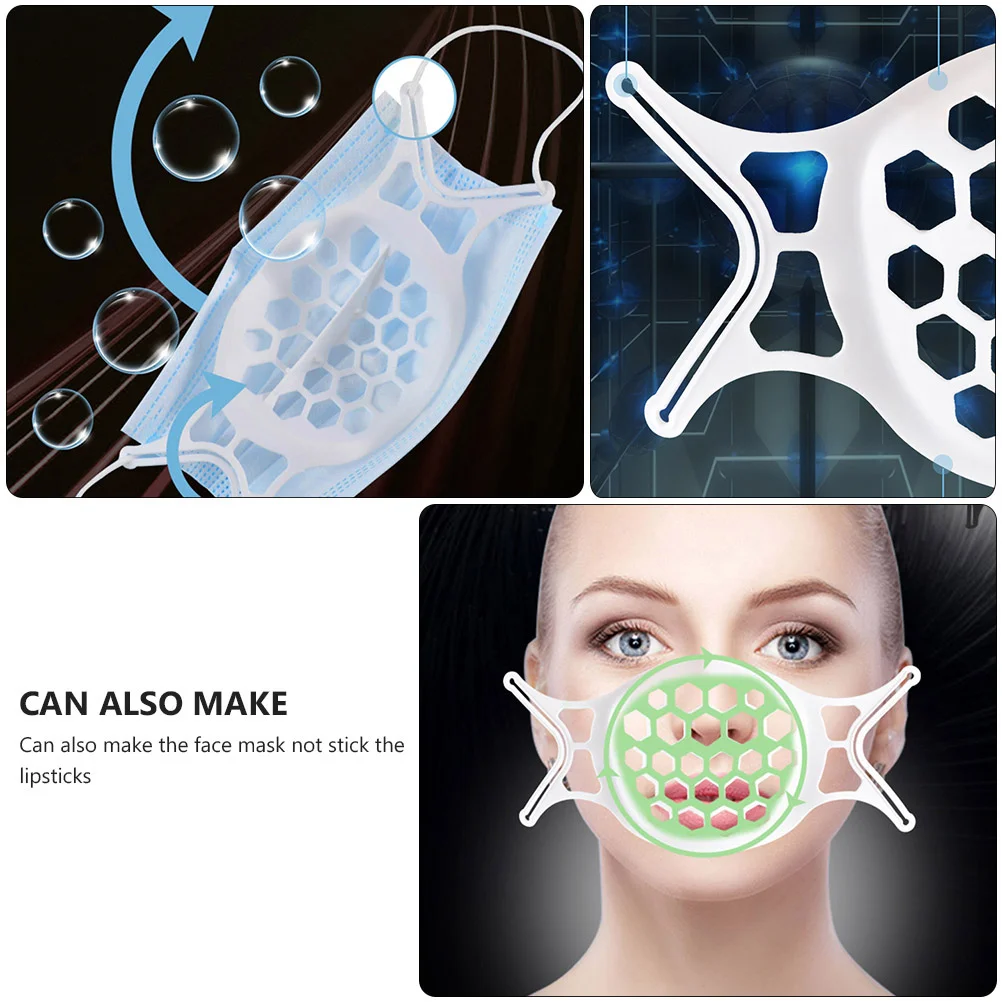 4pcs 3D Mask Holder Breathable Face Mask Bracket Silicone Mask Inner Support 3D Mask Bracket Face Mask Rack