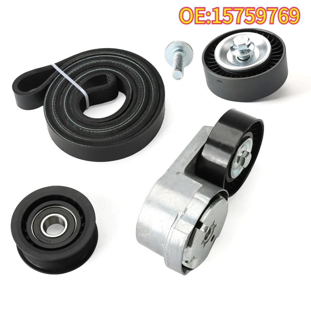 

For 15759769 EnginePartsDriveIdler Pulley Serpentine Belt Tensioner Kit Fit 3.6L V611-19 CHRYSLER 200 DODGE JEEP RAM VOLKSWAGEN