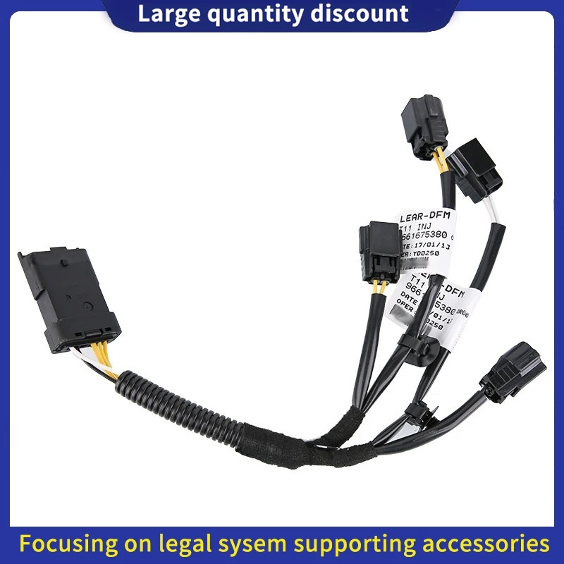 

9661675380 656905 For Peugeot 1007 206 307 308 408 2008 Citroen C2 C4 C5 DS4 1.6 Gasoline Injector connecting Harness Line Plug