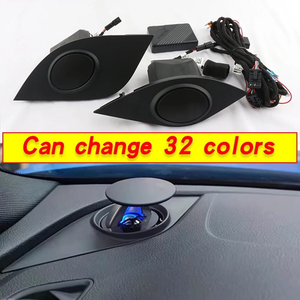 

For Audi A4 Q7 A5 A6 A7 C8 Q5 C7 Q8 speaker audio lifting tweeter 32 color LED lossless atmosphere light Interio car Accessories