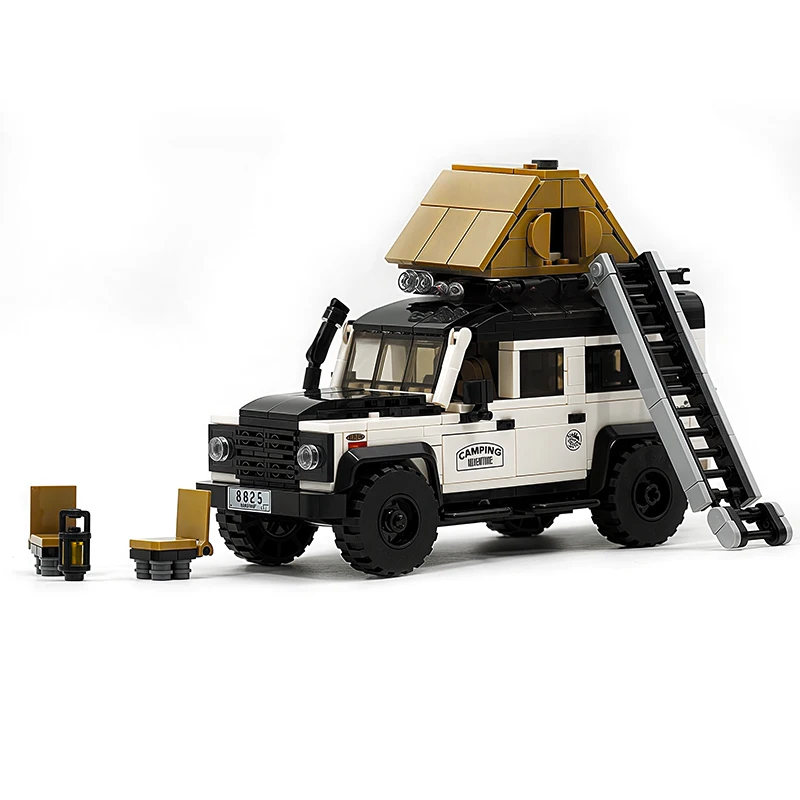NEW PB8825 Land-Rover Camper Car SUV Speed Toy Building Block Brick with Container Display Box Desk Decor Xmas Chrismas Gift Kid