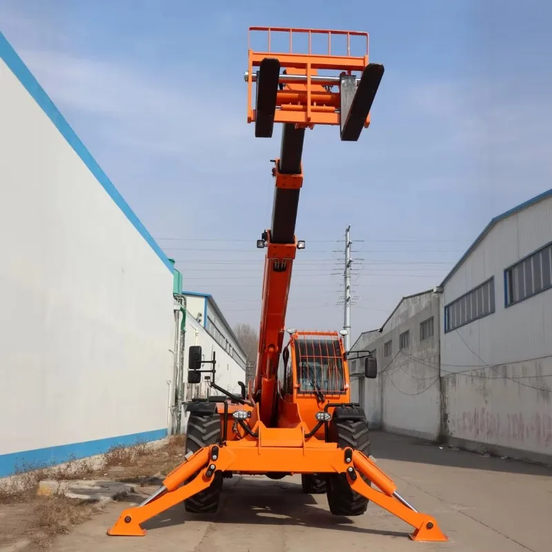 High Tech 17m Height Telescopic Handler 4.5t Rotating Boom Forklift 4WD Heavy Duty Telehandler Loader EPA Euro 5 Diesel