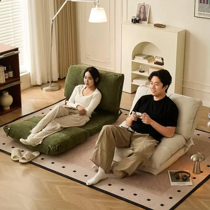 Lazy sofa reclining sleeping bedroom bedside tatami double chair balcony living room single folding small sofa