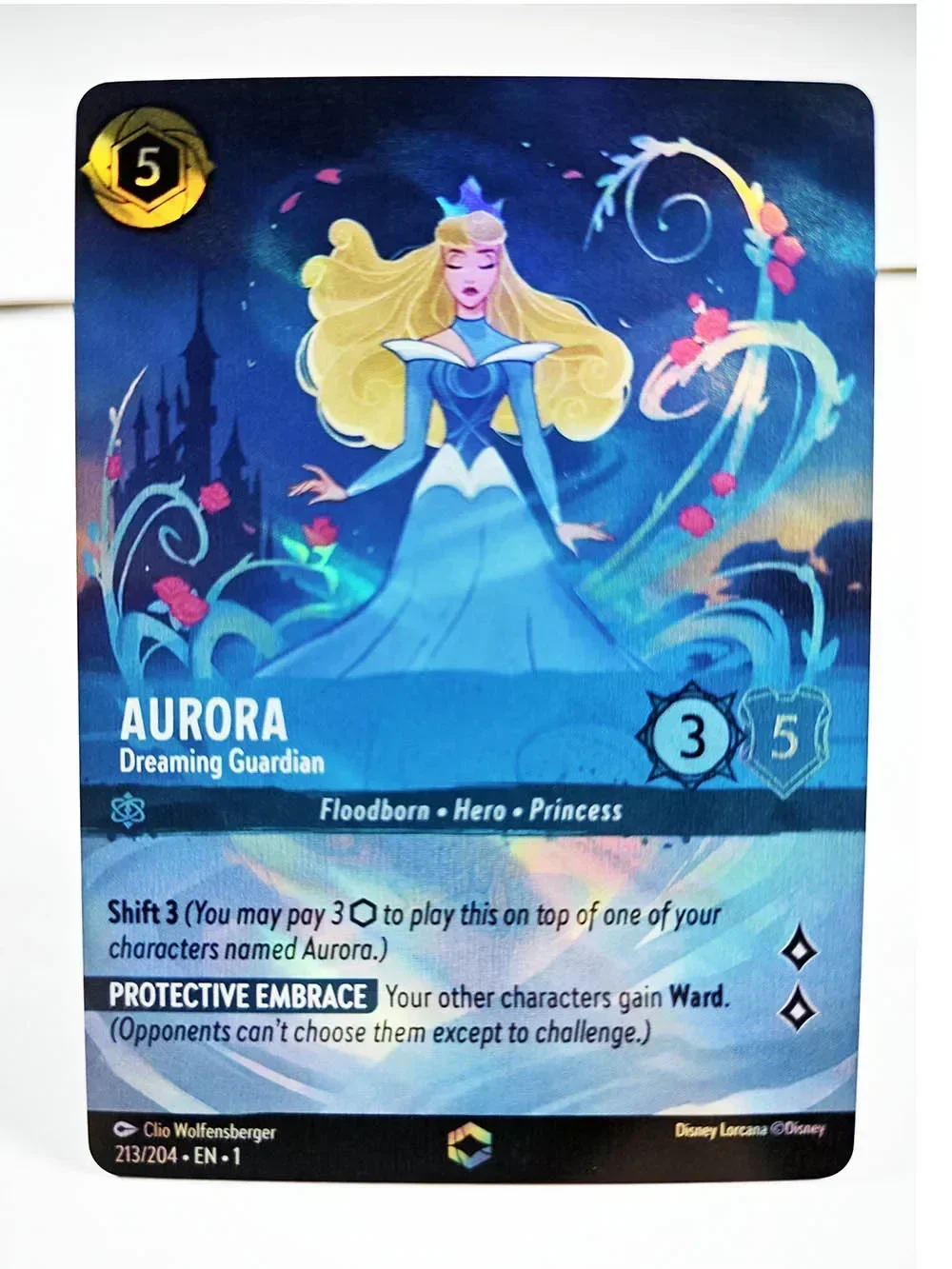 Disney Lorcana Surge Foil Proxy TCG Game Cards French Germany English  Aurora Elsa Stitch Belle Board Game Trading Cards