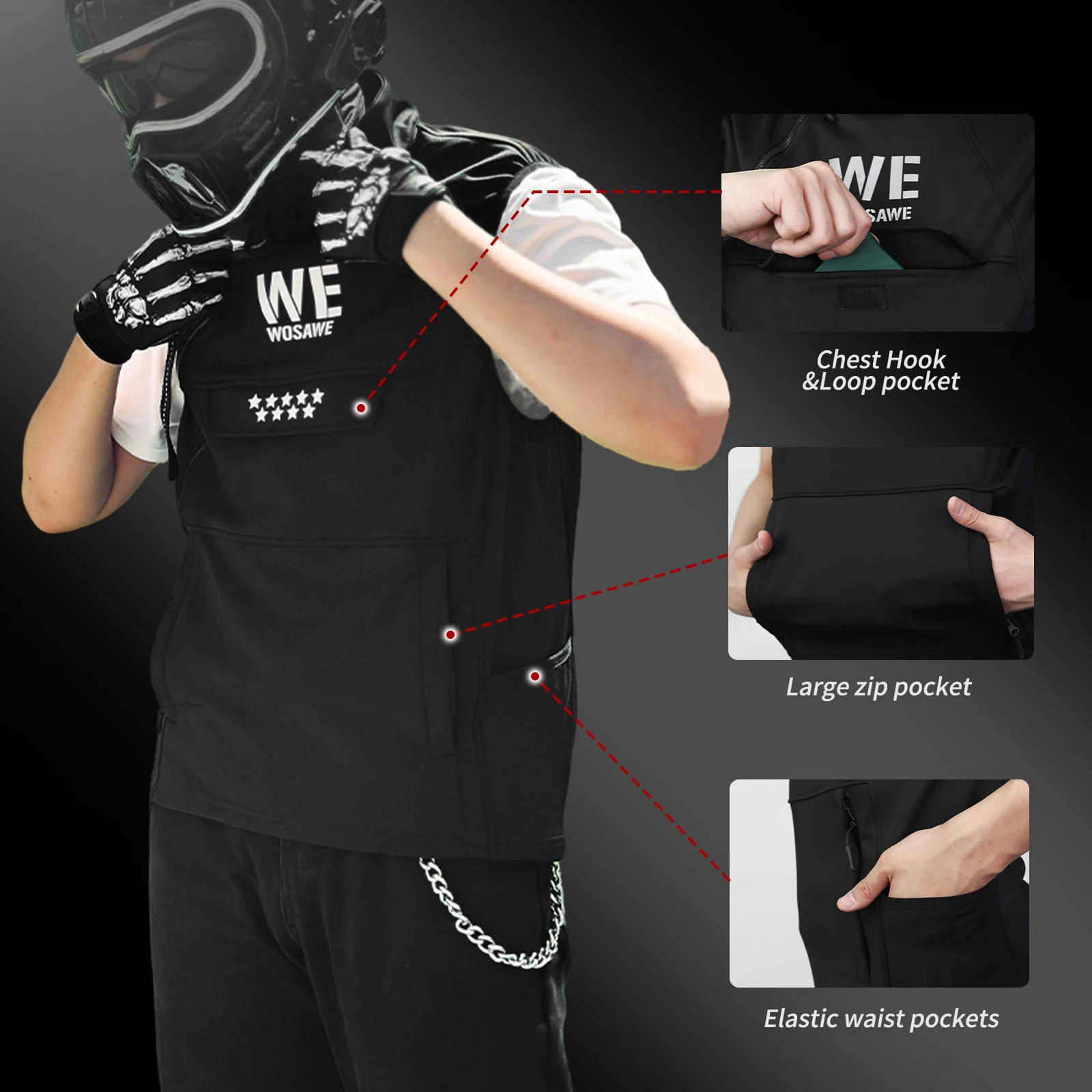WOSAWE Kış Motosiklet Binme Ye - Reflective Cycling Vest incelemesi ve fiyatı