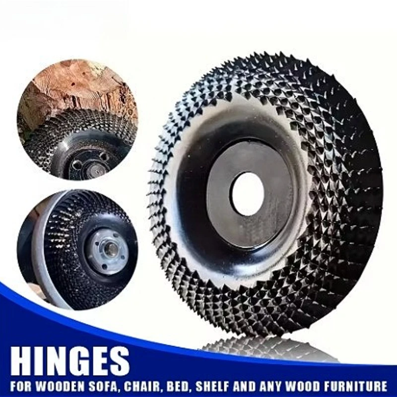 1Pc 4Inch Wood Grinder Wheel Disc, Wood Shaping Wheel, Grinding Wheel Carving Abrasive Disc for Woodworking Grinders