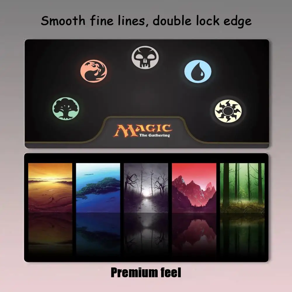 

A-Magic the G-Gatherings Game Mouse Pad Tapetes de Mesa Teclado, Borracha Kawai, Tapete de Mesa Antiderrapante, XXL90x40cm