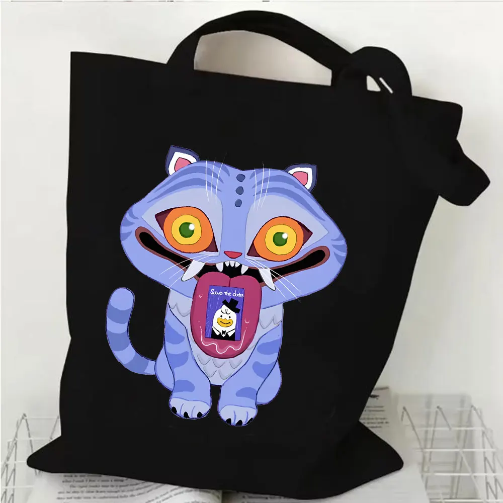 

KPop Demon Hunters Мерч Холщовая сумка для покупок Холщовая сумка для покупок Модная сумка для покупок из фильма 2025 Сумки-тоут