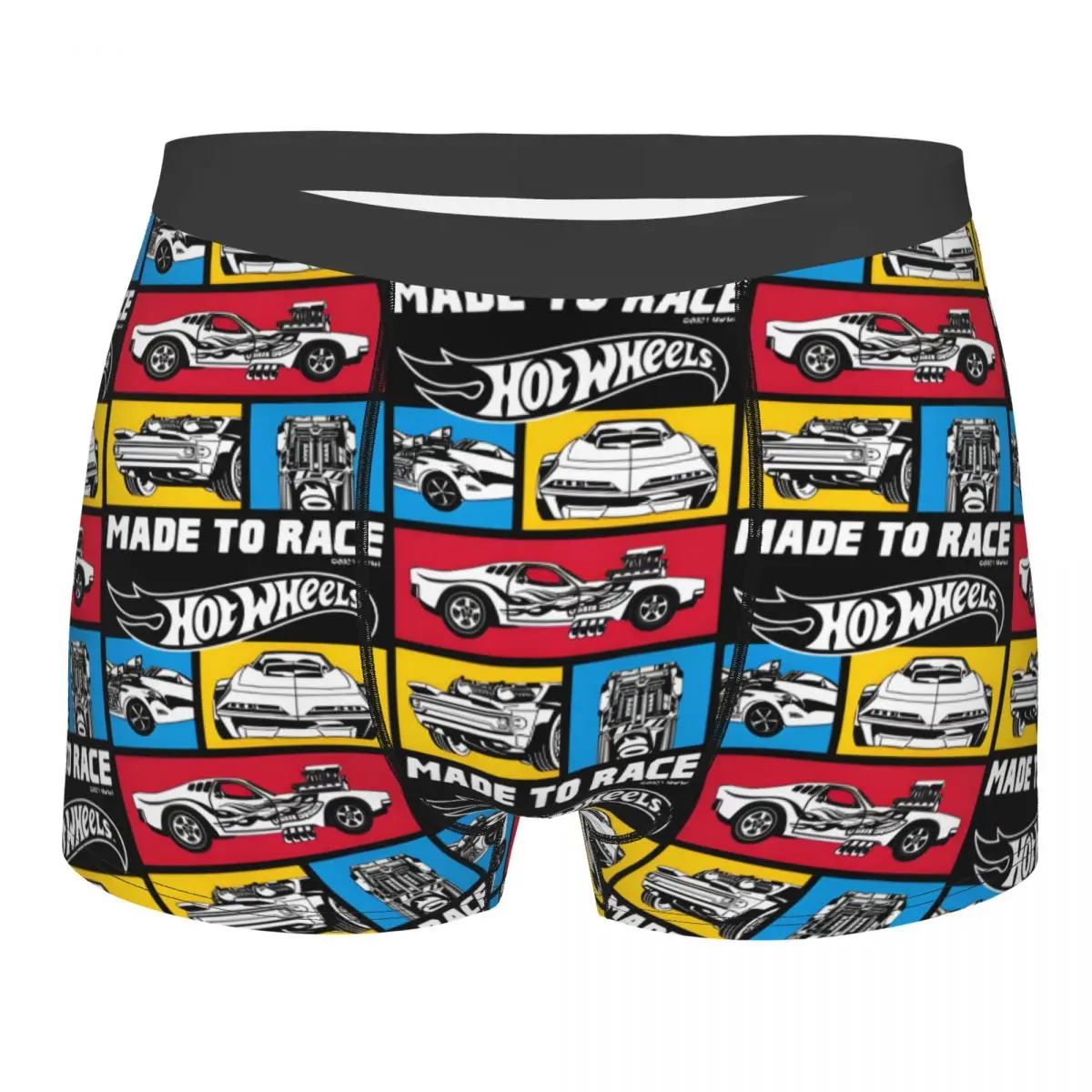 

Автомобильные боксеры на заказ для гонок Hot Wheels для мужчин, нижнее белье с 3D принтом, трусы, дышащие трусы