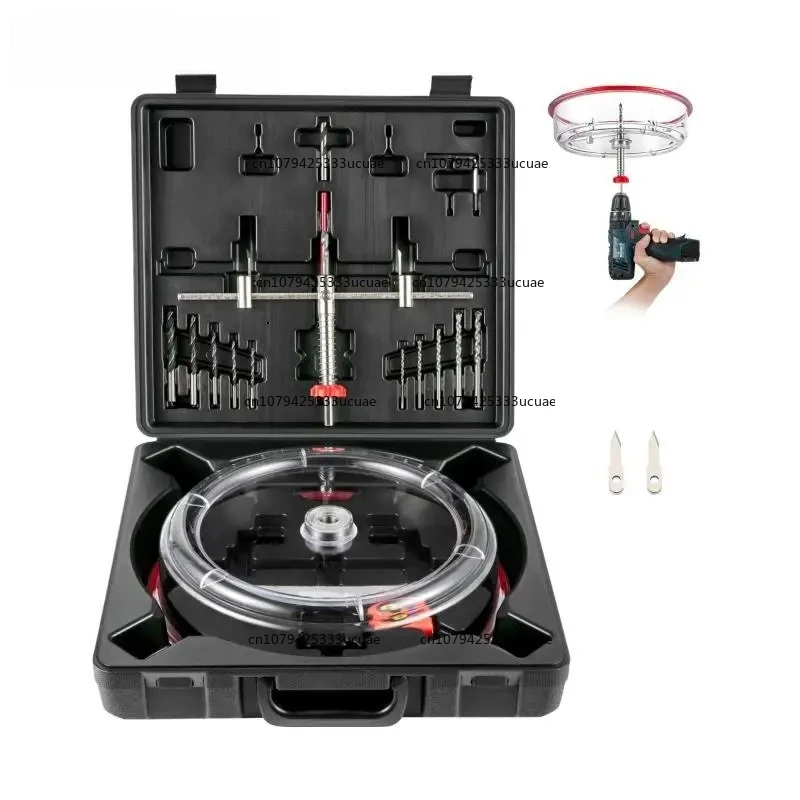 40-200mm40-300mmAdjustable Steel Hole Saw CutterKit W/ Shield Hole Cutter Drill Bit DIY Tool for Sheetrock Veneer Slate