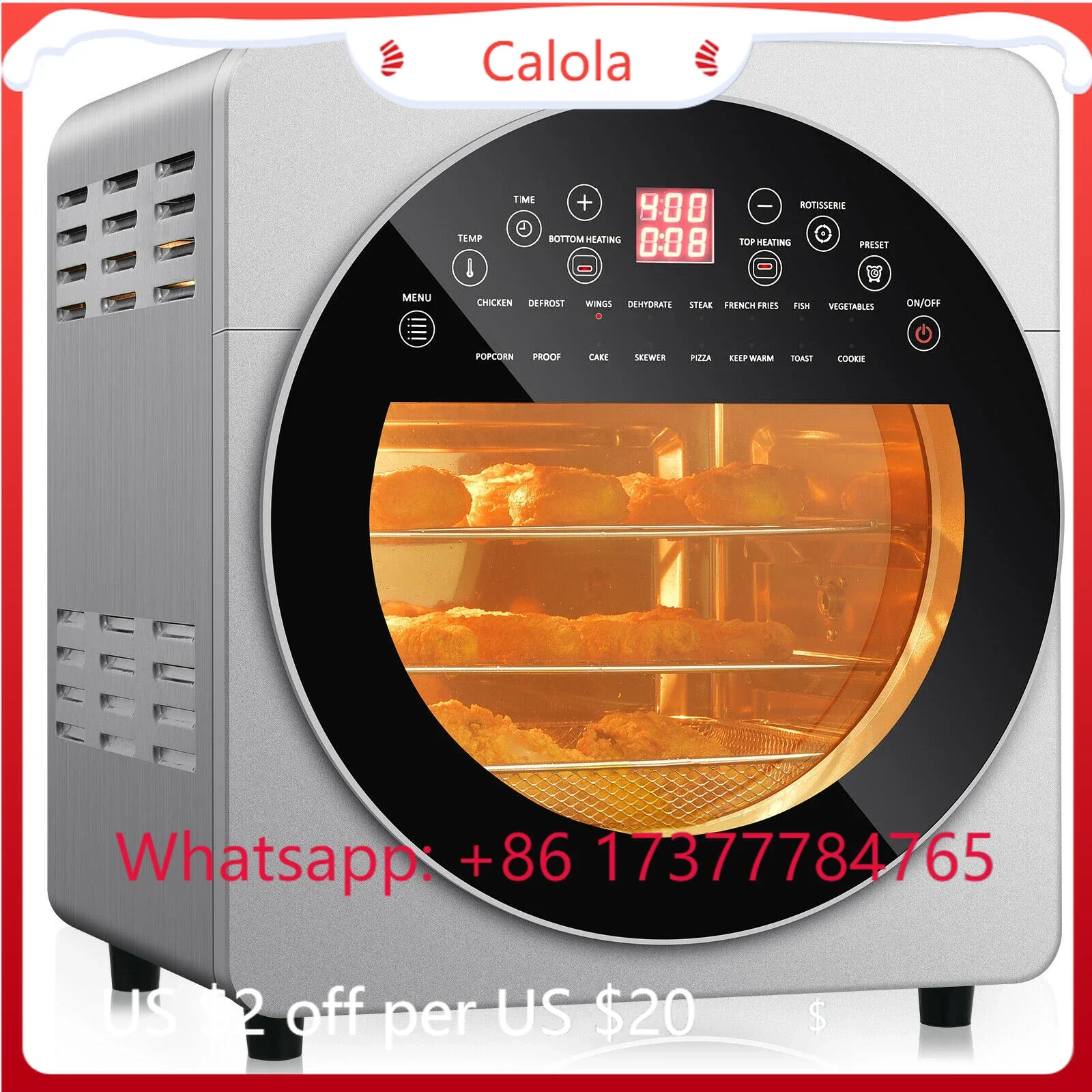 Kitchen Roast Chicken with 0 Additives Electric Touch Screen Digital Brand Air Fryer Oven
