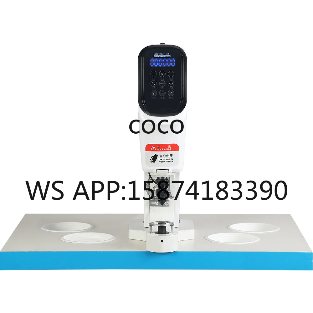 Computer Oil-Free Servo Button Making Hole Machine, DS-818D Industrial Button Press Machine