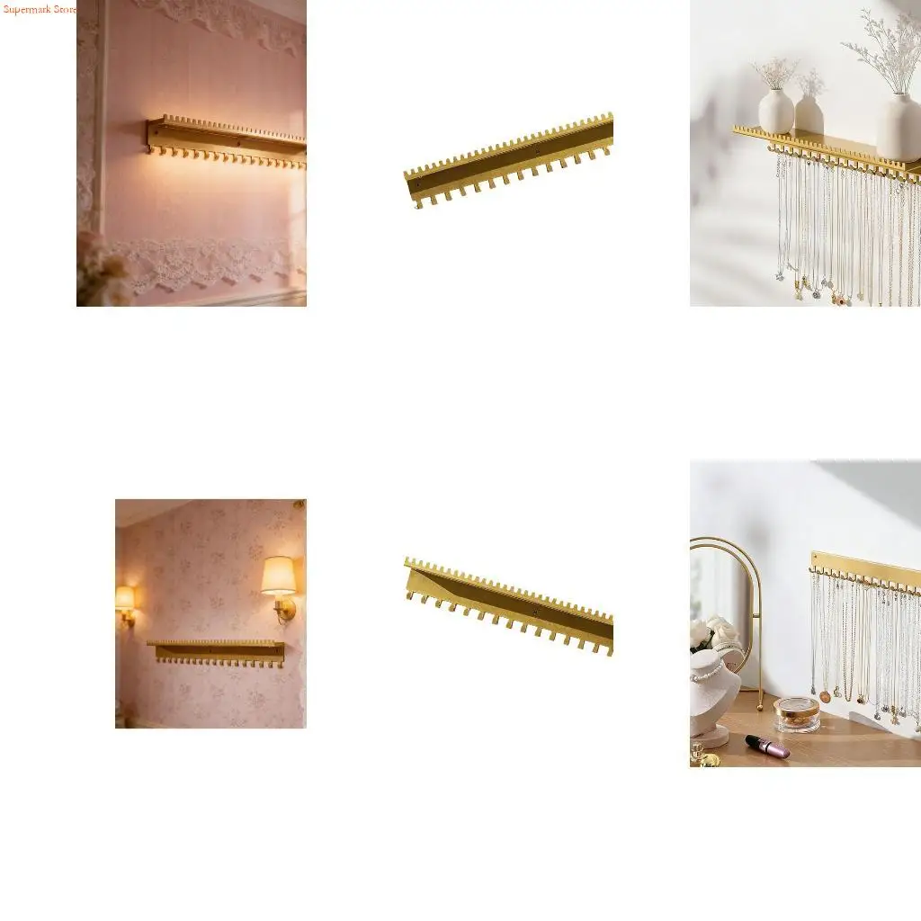 

E06E настенные органайзеры для ювелирных изделий с 56 крючками и подносом, подвесной держатель для ожерелья для браслетов, часов