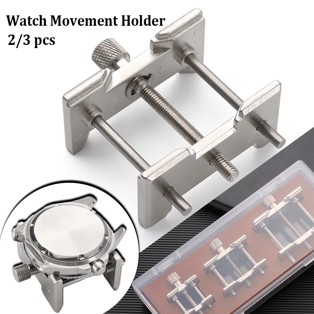 

2/3pcs Multifunctional Universal Watch Movement Holder Fixed Base 2in1 Zinc Alloy Watches Case Clamp Repair Tools for Watchmaker