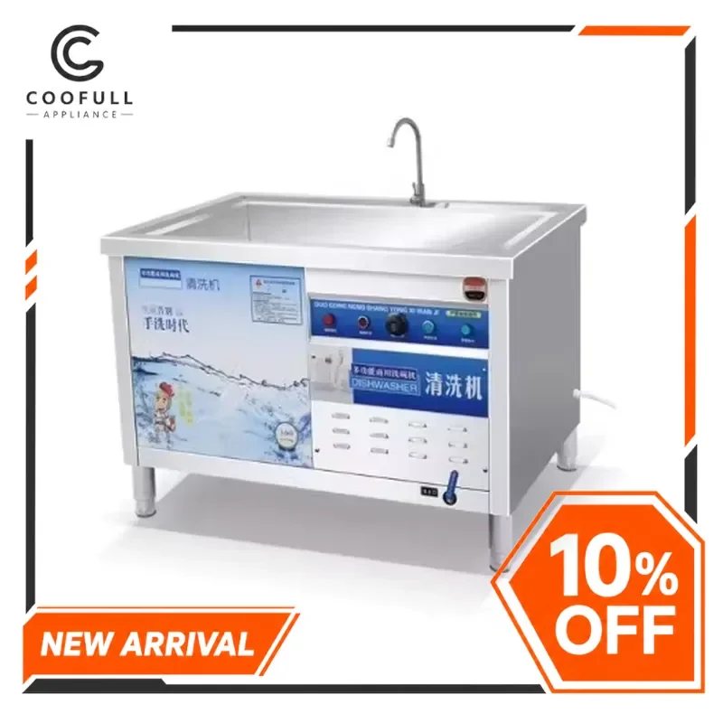 Commercial Ultrasonic Dishwasher Large Capacity Automatic Industrial Dish Washing Machine for Restaurant Hotel Canteen