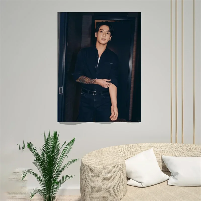 Tapestry Jung Kook Star New York Times Square Photo Idol Photo Room Decor Lover Gift Bedroom Living Room Decor