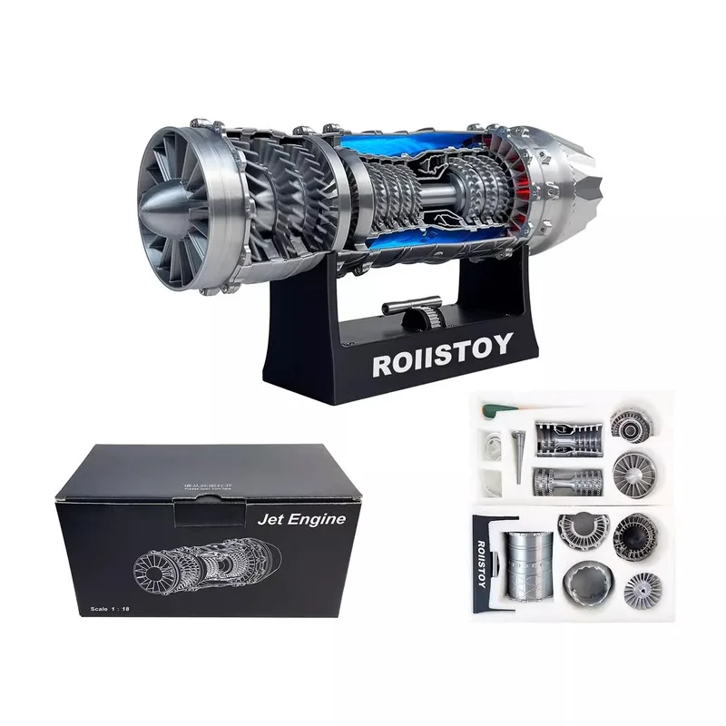 J35 Fighter Model Of Turbojet Engine Can Start Assembly Engine Small Assembly Mechanical Boy Birthday Gift Desktop Ornament