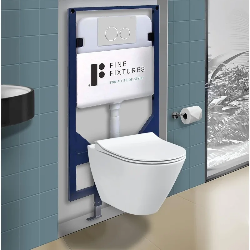 

Fine Fixtures Vogue Wall hung toilet bowl (Skirted Bowl With Tank And Actuators)