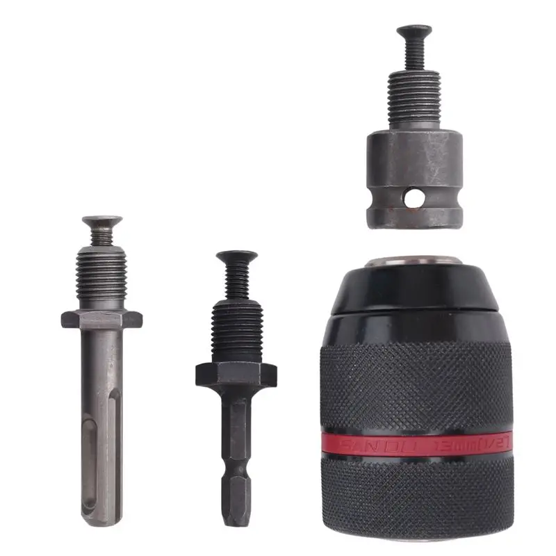 A7THK-Keyless Drill Chuck With SDS-Plus Shank Hex Shank Socket Square Wrench Adapter