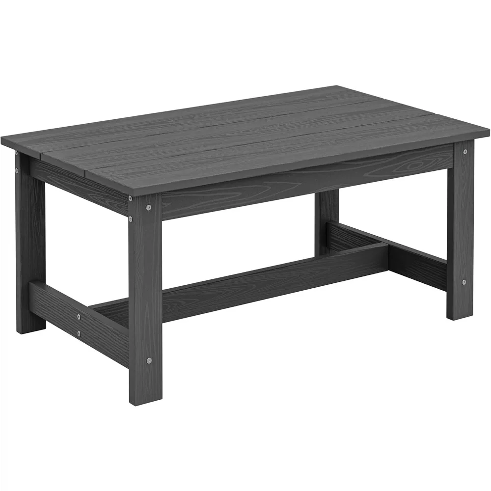 

Outdoor Coffee Table, All-Weather Patio Coffee Table, Rectangle Outdoor Table Fits with Outdoor Sectiona
