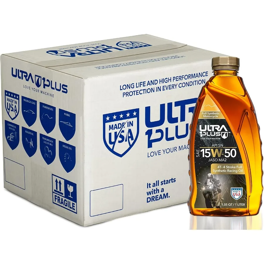 

Полностью синтетическое мотоциклетное масло 4T 15W50 API SN JASO MA2 для высокопроизводительных двигателей 12 QTS Идеально подходит для гонок и ежедневной езды
