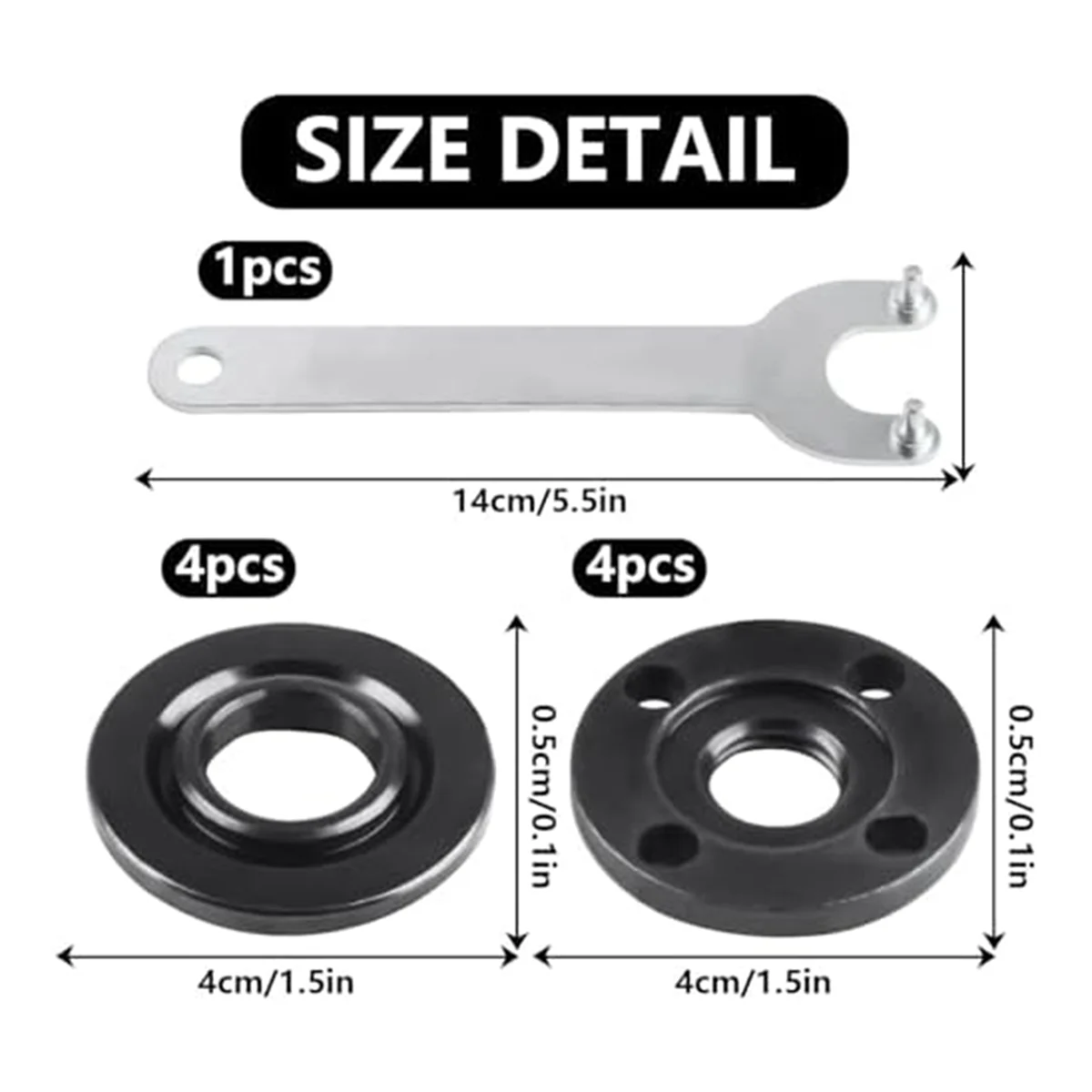 ABFKW Angle Grinder Nut, 5/8-11 Grinder Flange Angle Metal Locking Nut