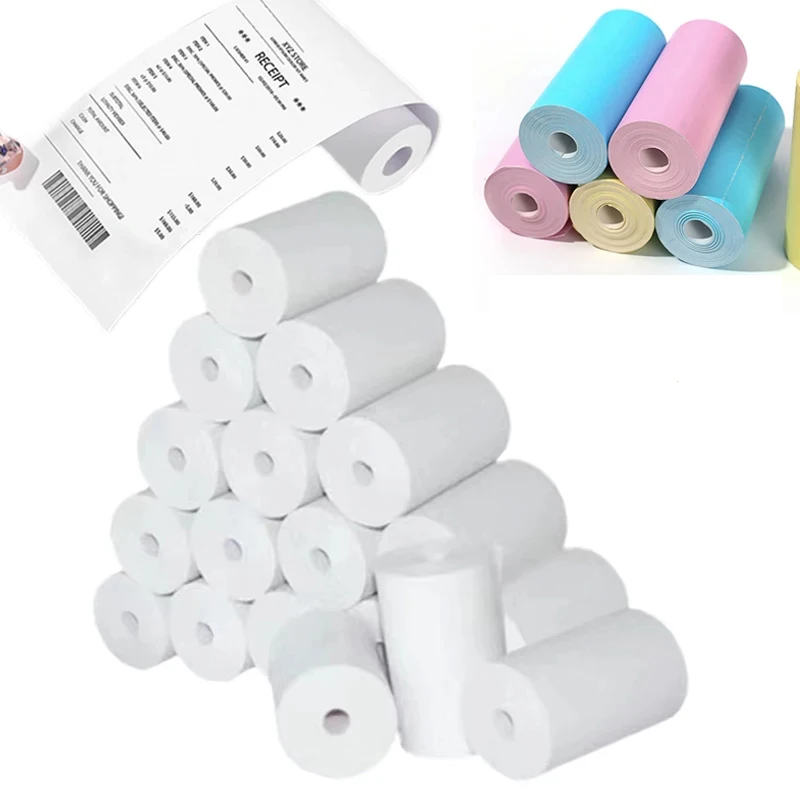 Printer Papers 57x25mm Self-adhesive Thermal Papers HD Color Label Printers for Inkless Student Study Mini Printer