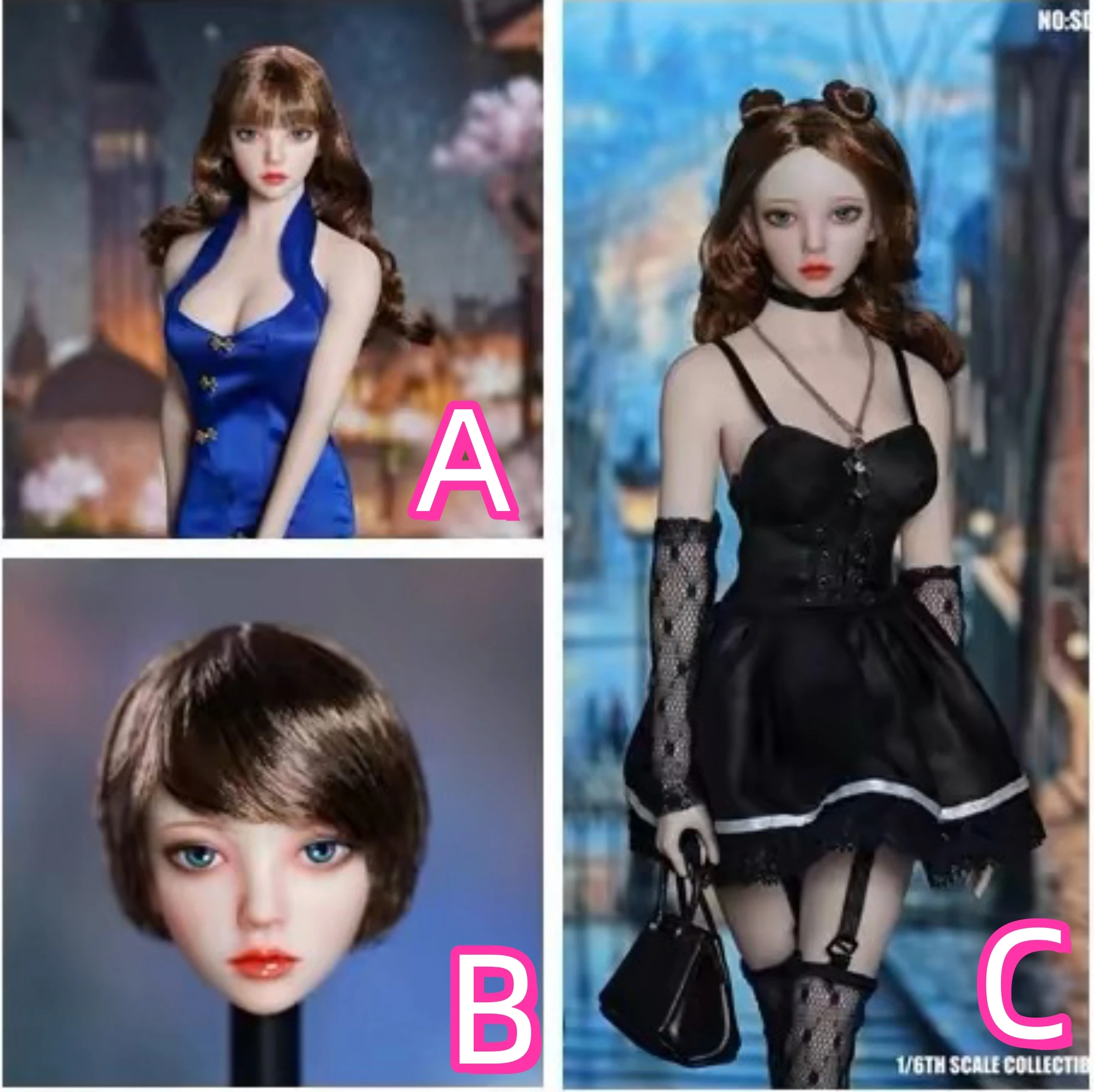 

Масштаб 1/6 SDH033 OB, голова девушки, резьба, скульптура, подходит для 12-дюймовой фигурки