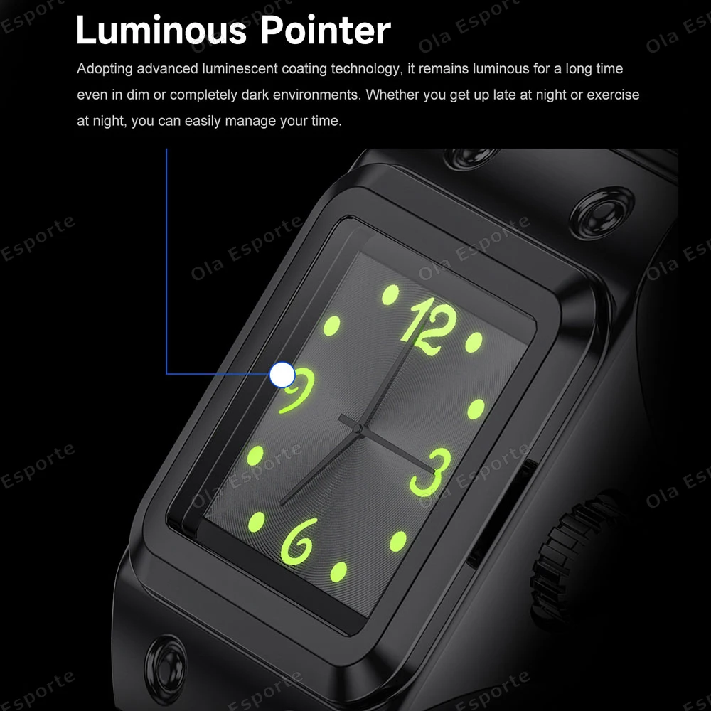 ساعة كوارتز جديدة + حلقة ذكية معدل ضربات القلب الأكسجين في الدم مراقبة النوم عرض الوقت/التعديل مقاوم للماء الرياضة smartring الرجال