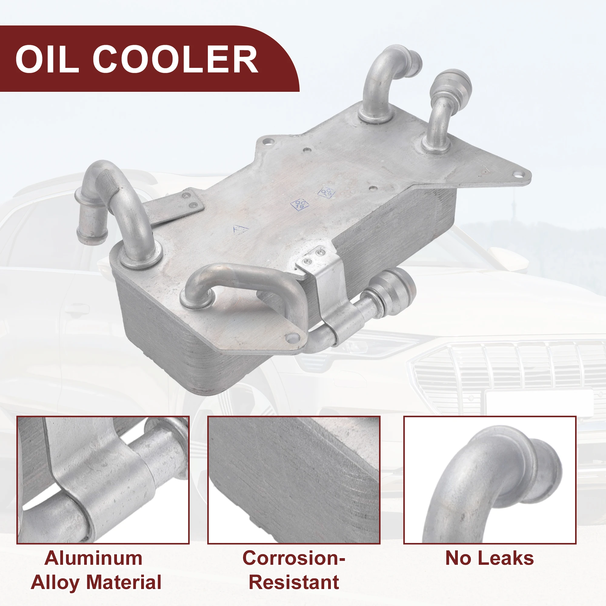 مبرد زيت المحرك UXCELL لمبرد زيت ناقل الحركة Audi A6 Quattro No.4H0317021H #4