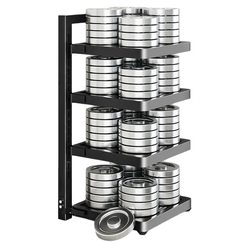 

Kitchen pot rack Multi-layer shelf Multifunctional cabinet Storage pot rack Floor countertop pot rack in cabinet Adjustable