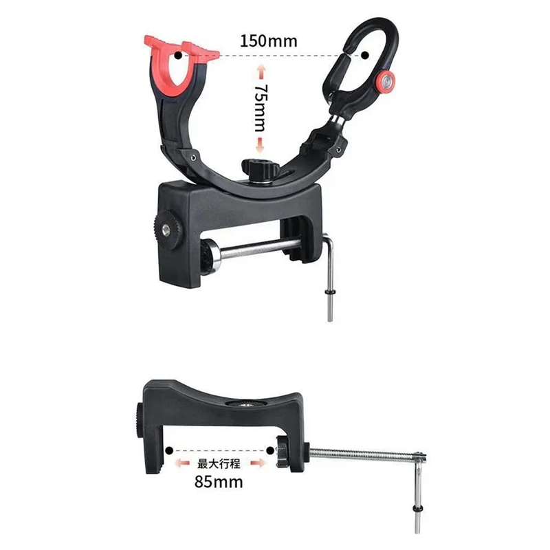 XSXS-Angelreifenhalter mit 360° °   Verstellbare Halterung für Bootsstangen-Stützausrüstung, tragbares Design